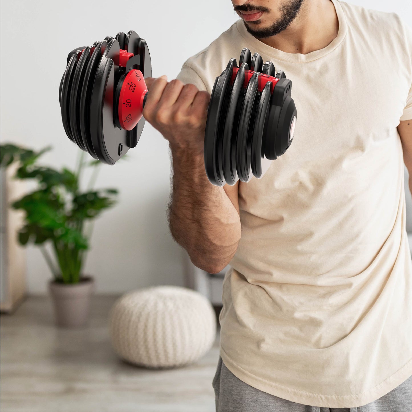 Adjustable Dumbbells 2-Pack, 25Lb Smartbell Dumbbell Set with 9-In-1 Quick-Select Weights, 2.5Lb Increments for Home Gym